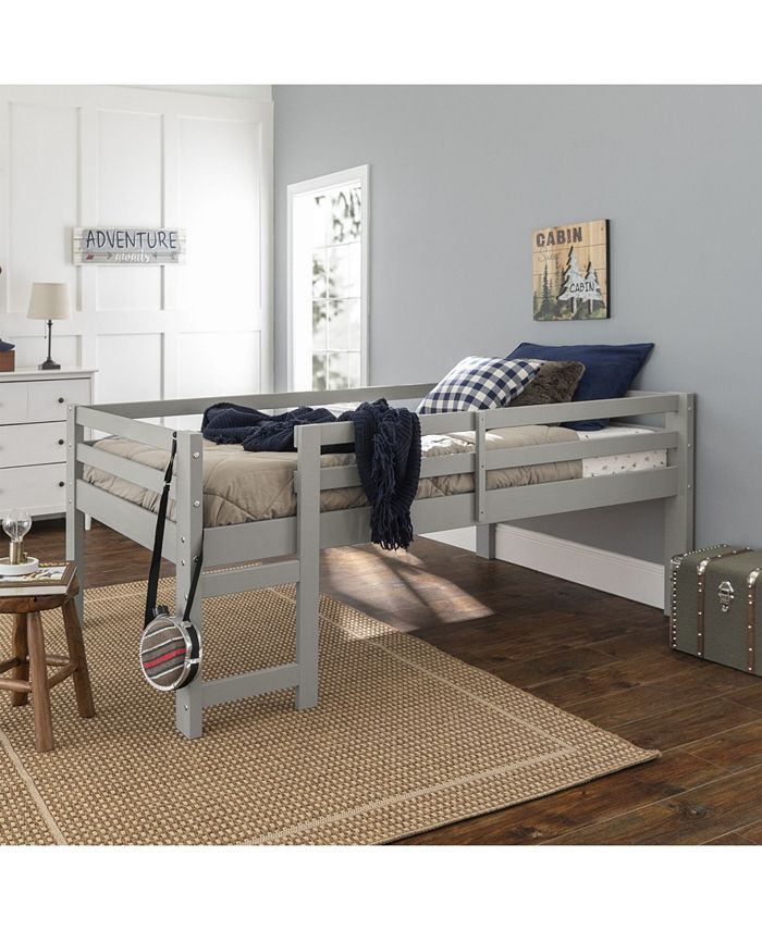 Walker Edison Solid Wood Low Loft Bed Macy's