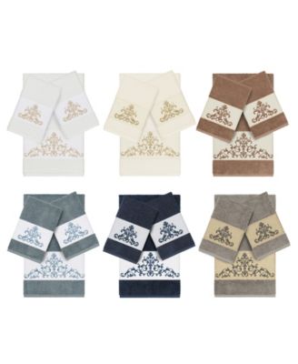 Turkish Cotton Scarlet 3-Pc. Embellished Towel Set