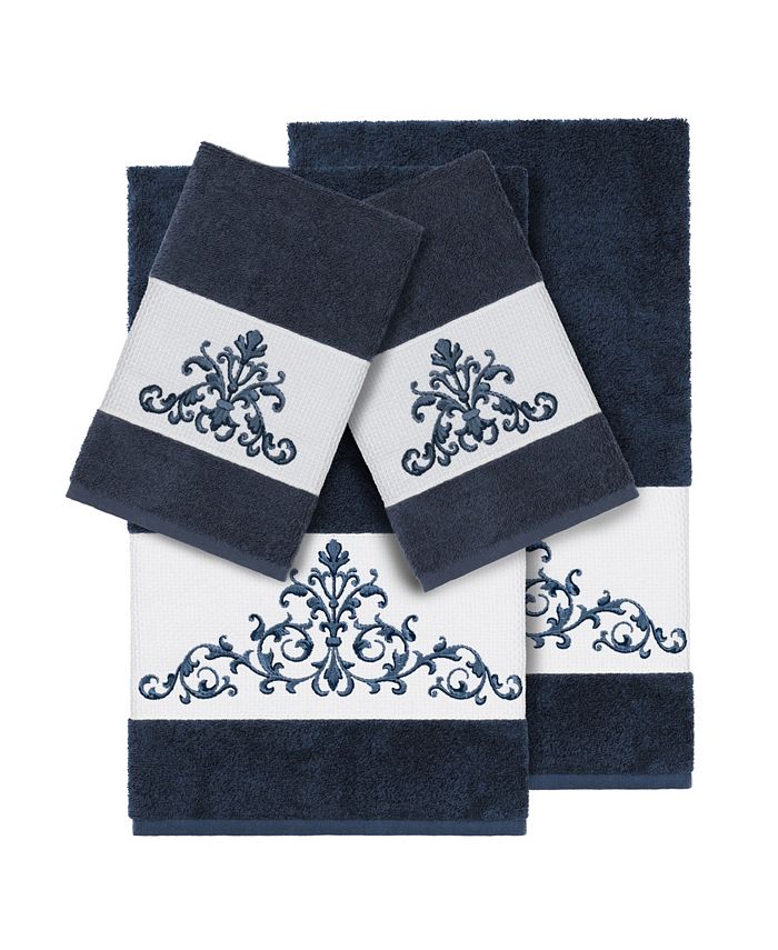 Linum Home - Turkish Cotton Scarlet 4-Pc. Embellished Towel Set