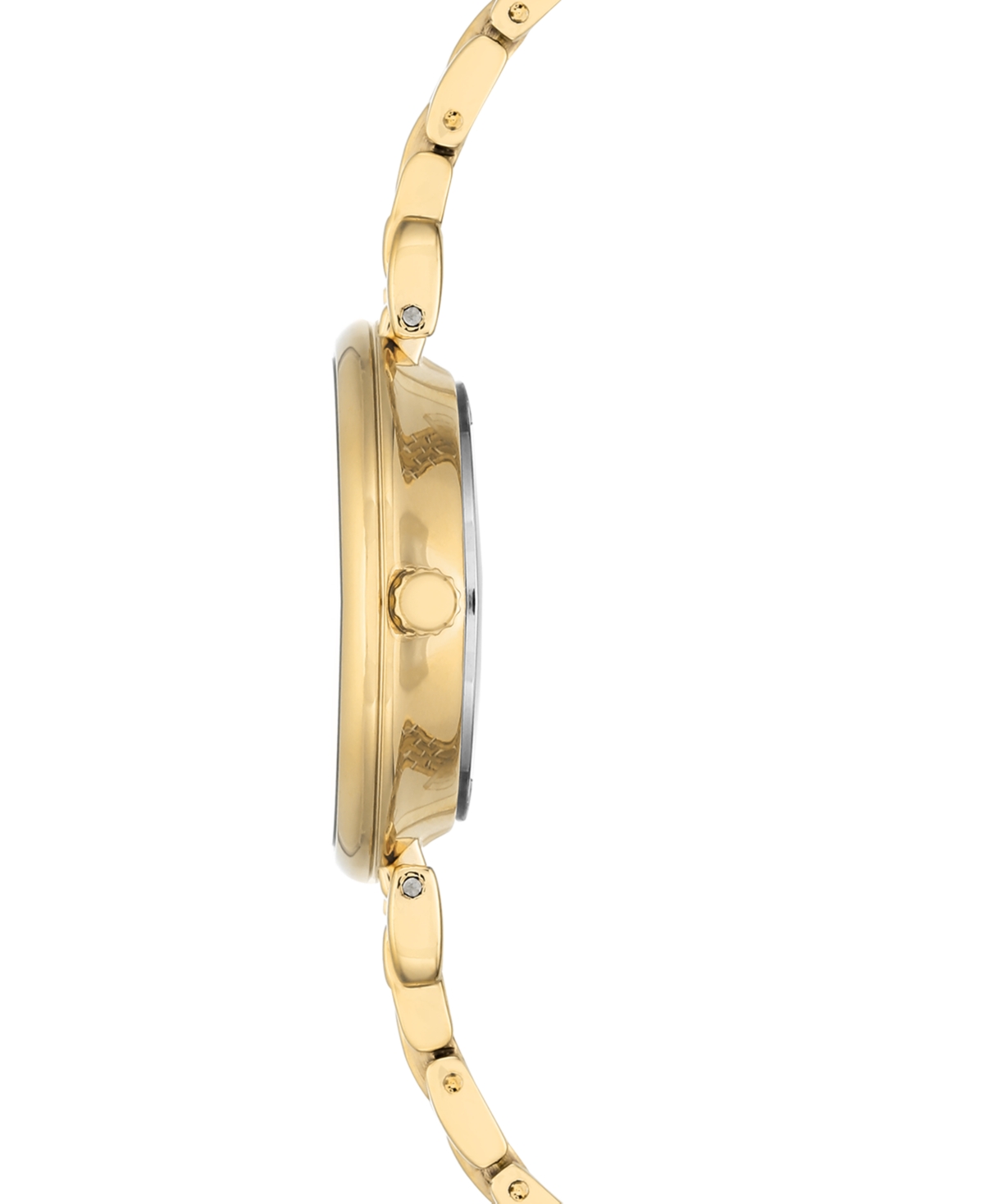 Shop Anne Klein Women's Gold-tone Bracelet Watch 30mm In Light Grey