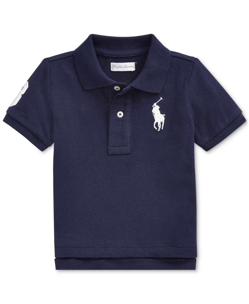 Baby Boys Cotton Mesh Pony Logo Polo Shirt