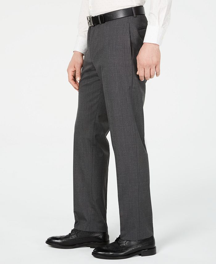 Club Room Men's Classic-Fit Stretch Windowpane Sharkskin Suit, Created ...
