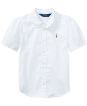 Polo Ralph Lauren Little Girls Solid Oxford Top