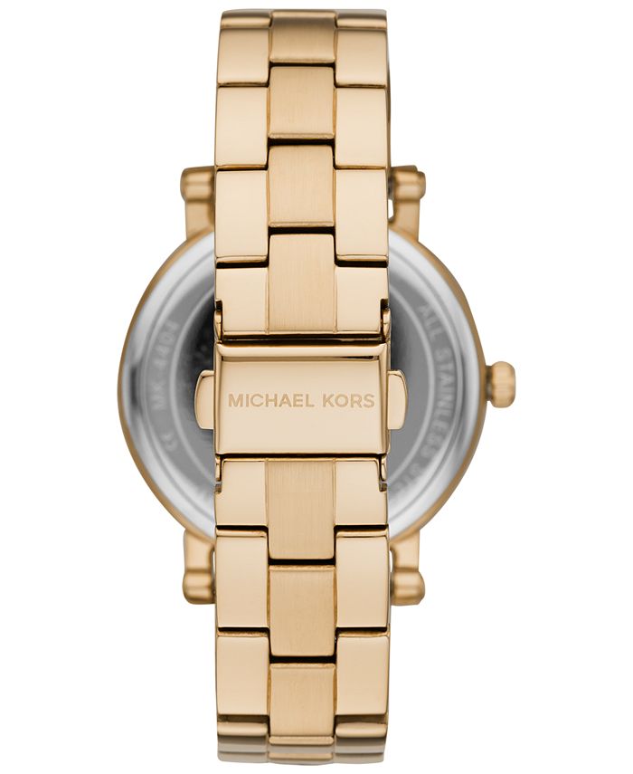 Michael Kors Women's Norie Gold-Tone Stainless Steel Bracelet Watch ...
