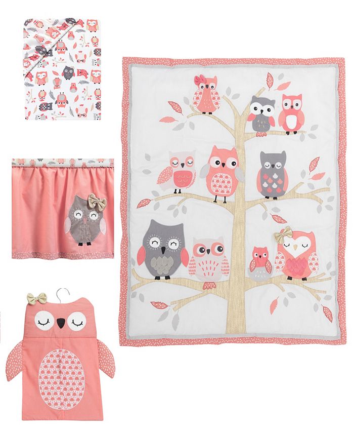 Lambs & Ivy Family Tree with Owls 4Piece Baby Crib Bedding Set Macy's