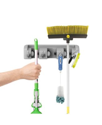 Trademark Global Shovel, Rake and Tool Holder with Hooks - Wall Mounted organizer 2 Pack by Stalwart