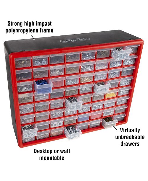 Trademark Global Storage Drawers 64 Compartment Organizer