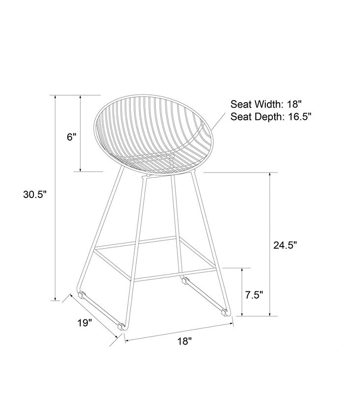 CosmoLiving Ellis Wire Counter Stool Macy's