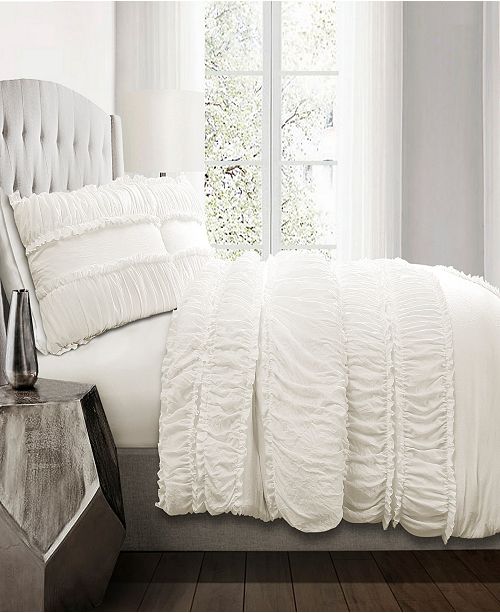 Lush Decor Nova Ruffle 3pc Full Queen Comforter Set Reviews