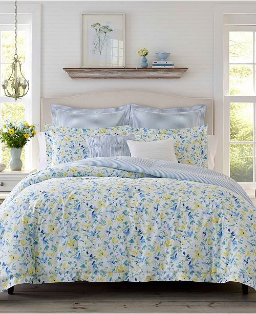 Laura Ashley Nora Sun Blue Comforter Set Full Queen Reviews