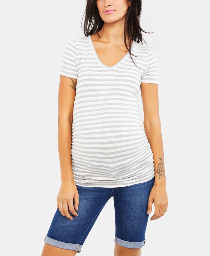 Paige Denim Maternity Cuffed Bermuda Denim Shorts Macy's