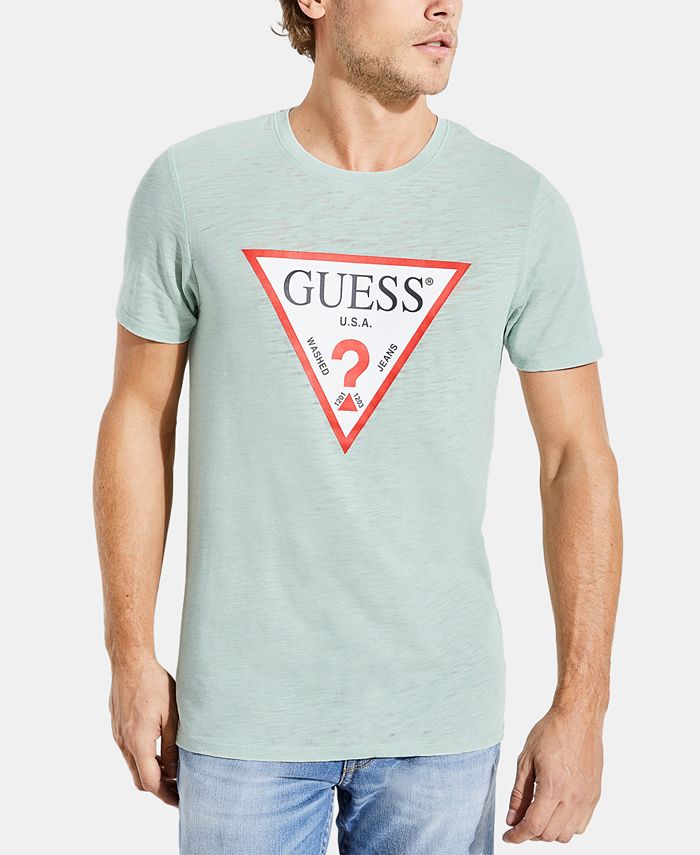 GUESS Men's Myer Burnout Logo T-Shirt - Macy's