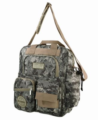 Lillian Rose Daddy Pixelated Camouflage Military Diaper Bag