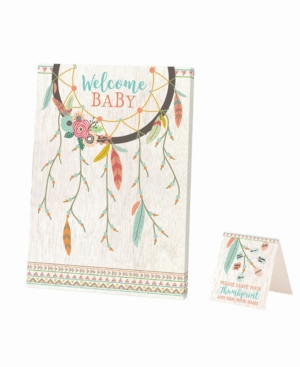 Lillian Rose Boho Baby Shower Guest Signing Canvas