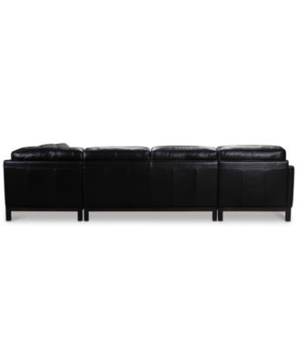CLOSEOUT! Virton 136" 4-Pc. Leather Chaise Sectional Sofa, Created for Macy's