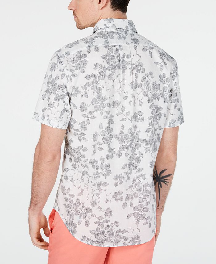 Michael Kors Men's Slim-Fit Reverse Print Shirt - Macy's