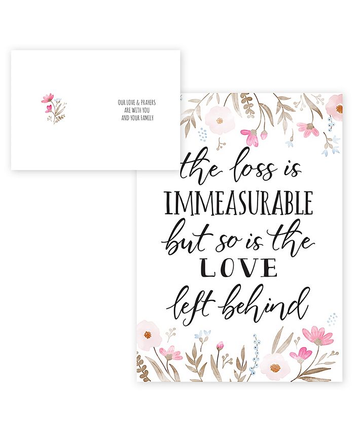 Masterpiece Studios Floral Typography Sympathy Cards Assortment - Macy's