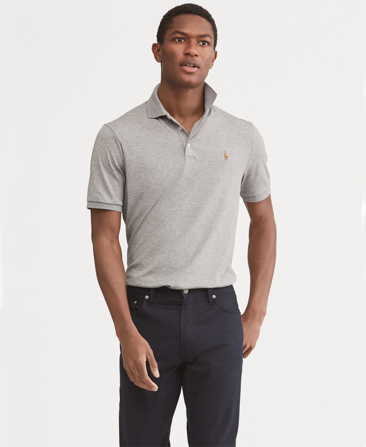 Polo Ralph Lauren Men's Classic Fit Soft Cotton Polo - Steel Heather