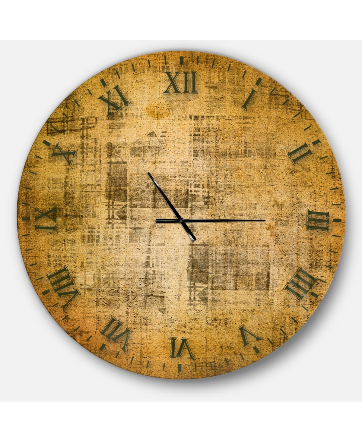 Designart Oversized Rustic Round Metal Wall Clock - 36 x 36