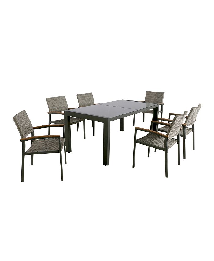 Furniture Luton Outdoor 7pc Dining Set, Quick Ship Macy's