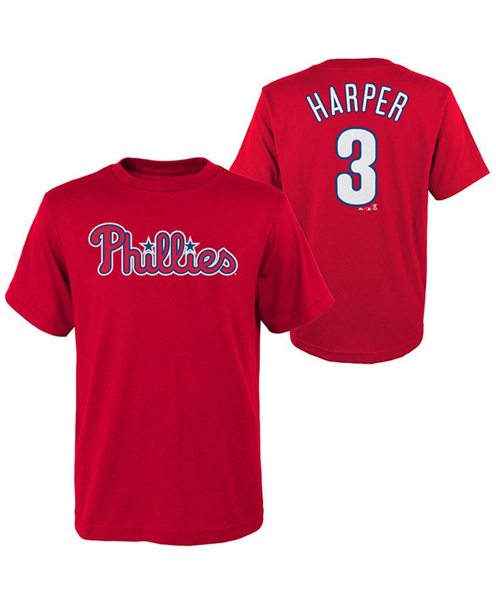 Infant Philadelphia Phillies Bryce Harper Majestic Red Player Name