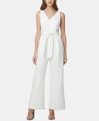 tahari white jumpsuit