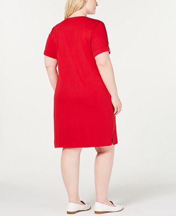Karen Scott Plus Size Ribbed Dress, Created for Macy's - Macy's