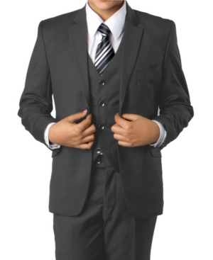 image of Tazio Husky Boys Solid 2 Button Front Closure Boys Suit, 3 Piece