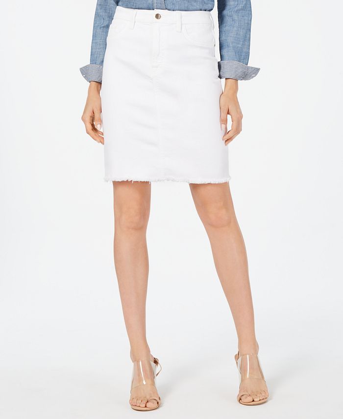 Jen7 by 7 For All Mankind Frayed Hem Denim Skirt Macy s