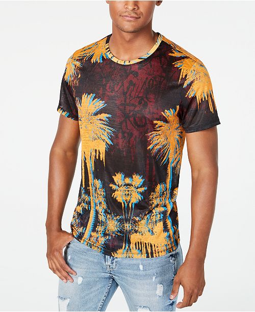 Guess Men S Wynn Graffiti Palms Graphic T Shirt Reviews Macy S