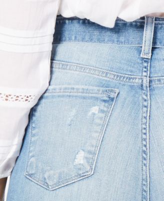 FLYING MONKEY Belted Cropped Flared Jeans