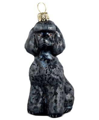 Joy to the World - Toy Poodle Black Christmas Ornament