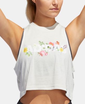 floral adidas crop top