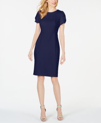 navy blue sheath dress