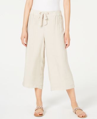 gauze crop pants