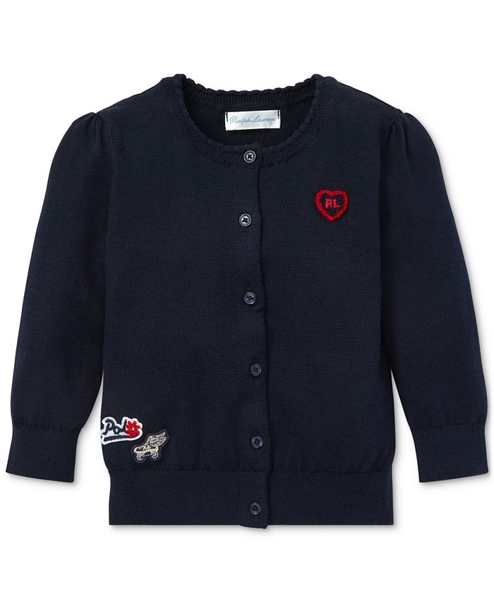 Polo Ralph Lauren Baby Girls Patch Cotton Cardigan & Reviews - Sweaters ...