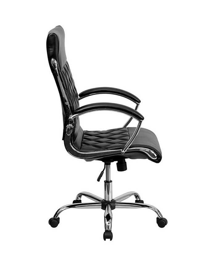 Offex High Back Designer White Leather Executive Office