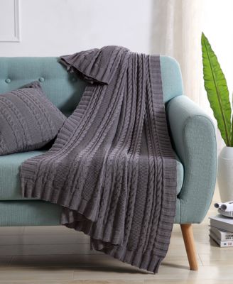 Dublin Cable Knit Throw, 50" x 70"