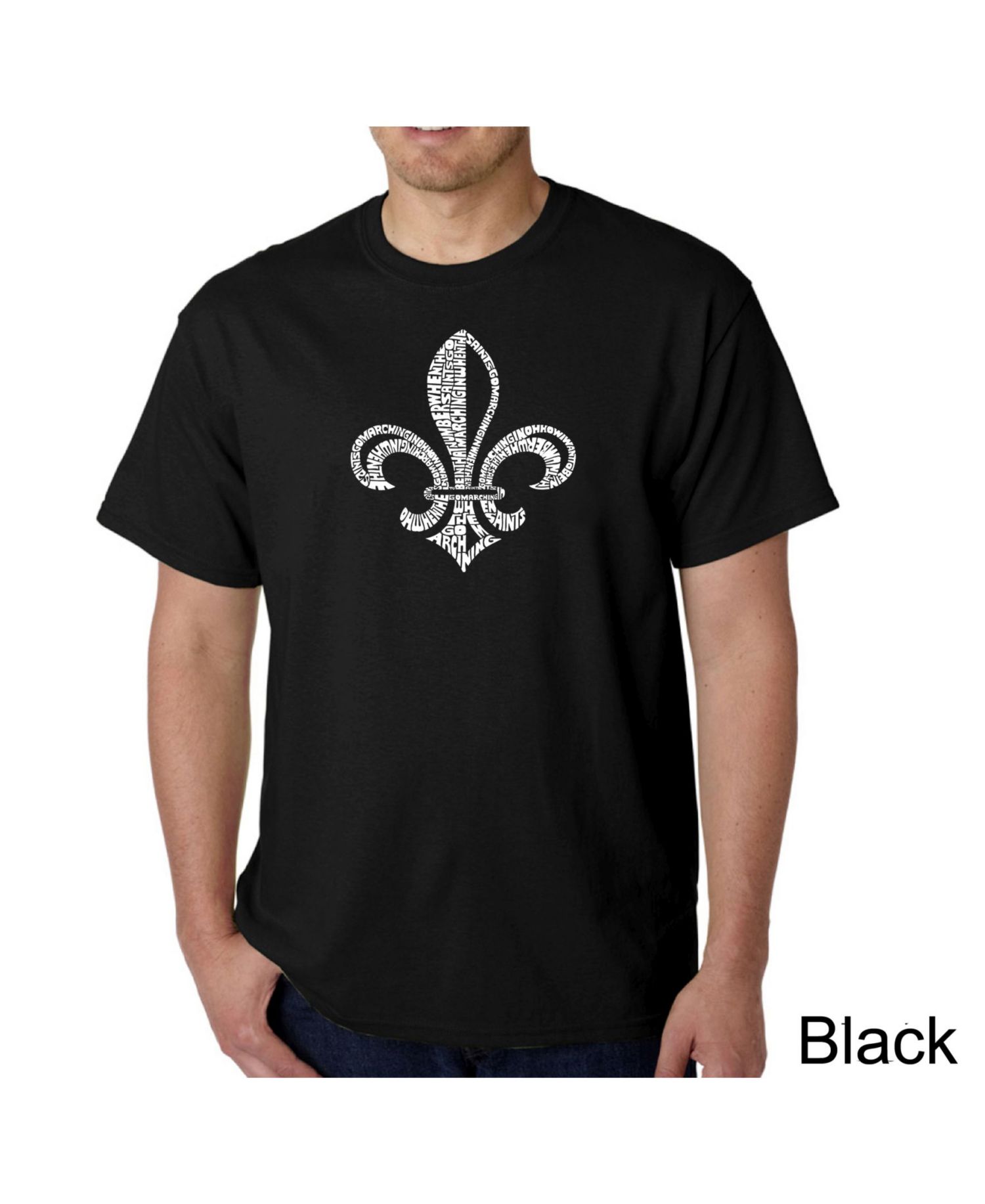 Mens Word Art T-Shirt - When the Saints Go Marching In