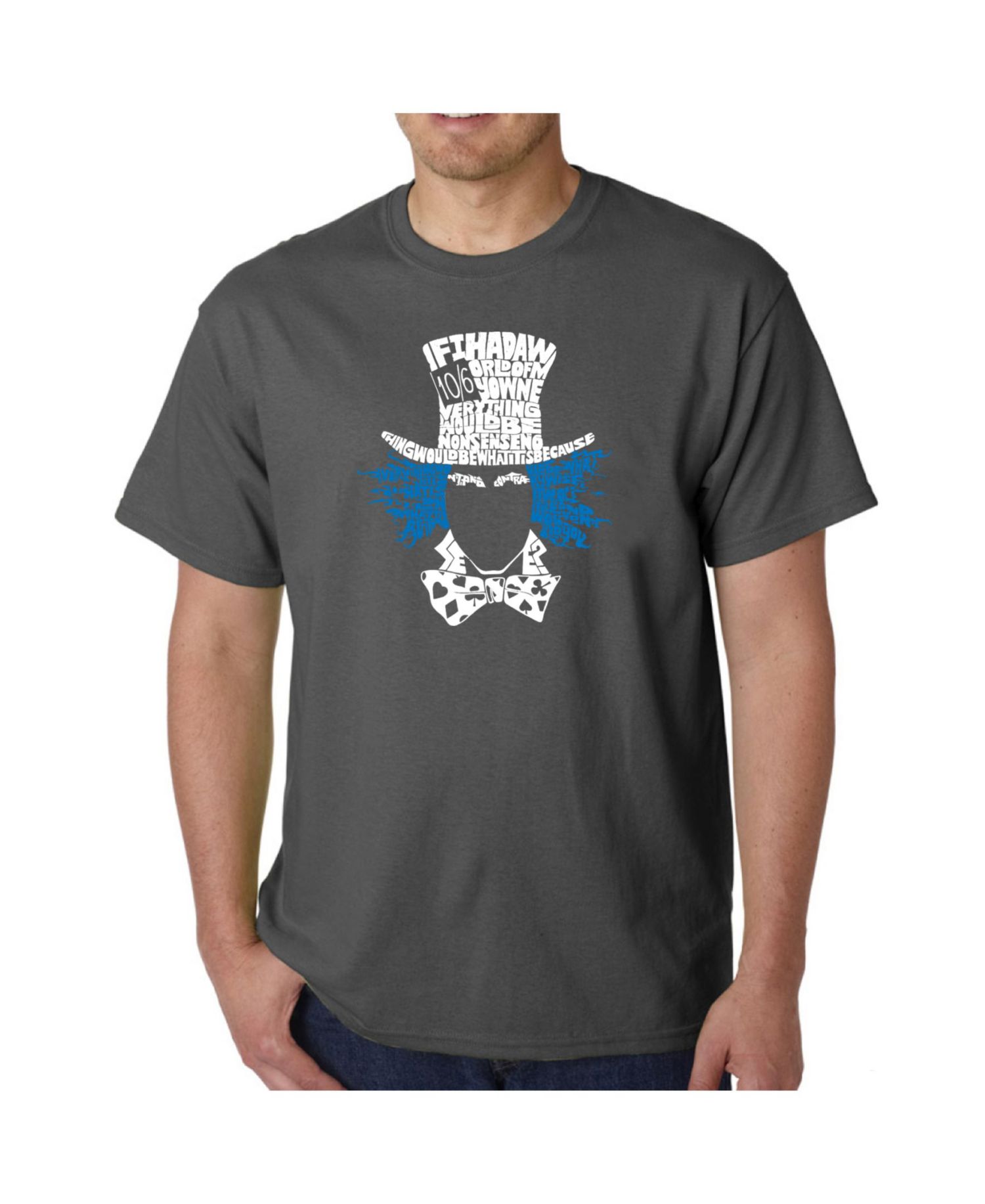 Mens Word Art T-Shirt - The Mad Hatter