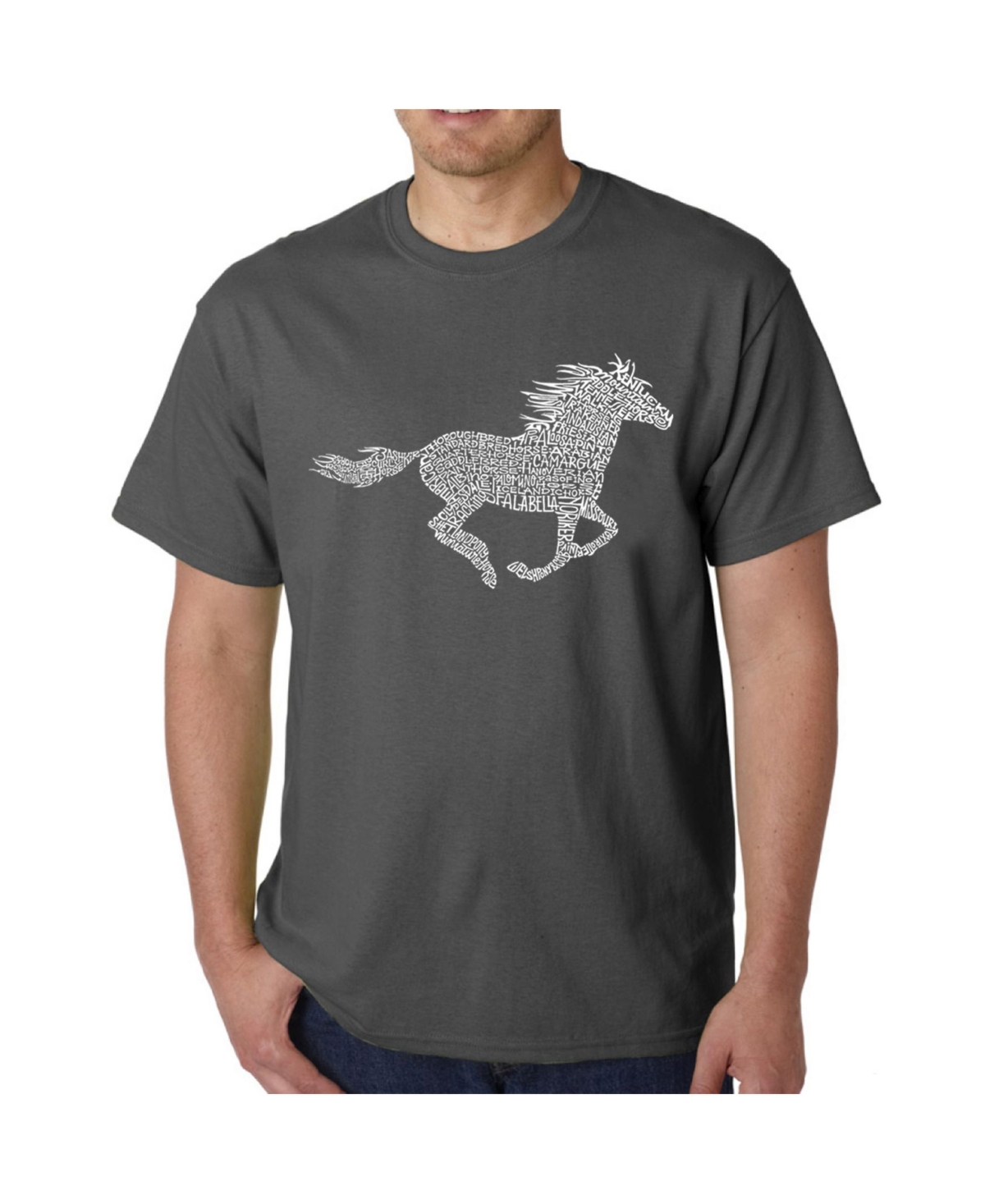 La Pop Art Mens Word Art T-Shirt - Mustang