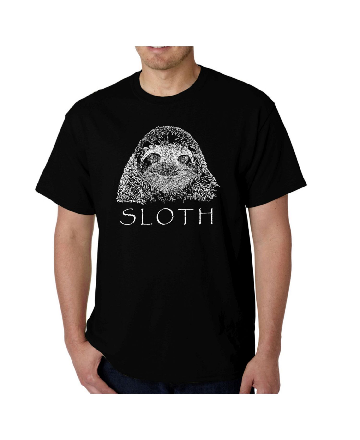 Mens Word Art T-Shirt - Sloth