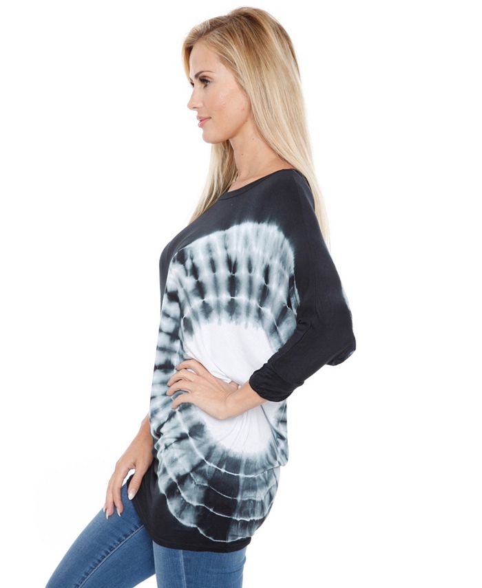 Paper Flower Tie-Dye Dolman Top