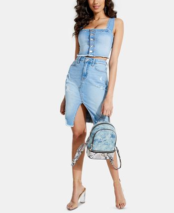 Guess naomi denim skirt sales