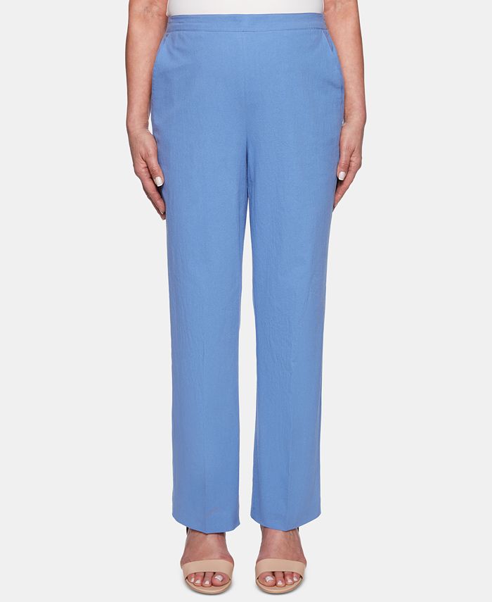 Alfred Dunner Petite The Summer Wind Cotton Pants - Macy's