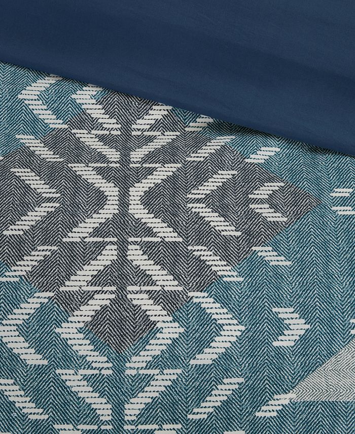 INK+IVY Nova King/Cal King Cotton Printed Duvet Cover Mini Set