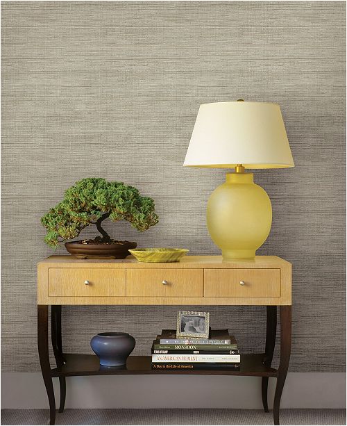 Brewster Home Fashions Woven Faux Grasscloth Wallpaper 396 X