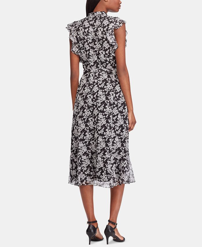 Lauren Ralph Lauren Floral-Print Georgette Dress & Reviews - Dresses ...