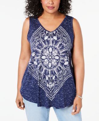 Style \u0026 Co Plus Size Graphic Tank Top 