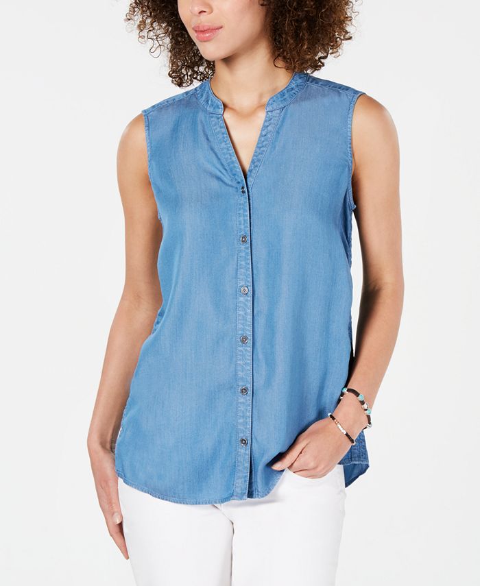 Style & Co Petite Cinched-Side Top, Created for Macy's - Macy's